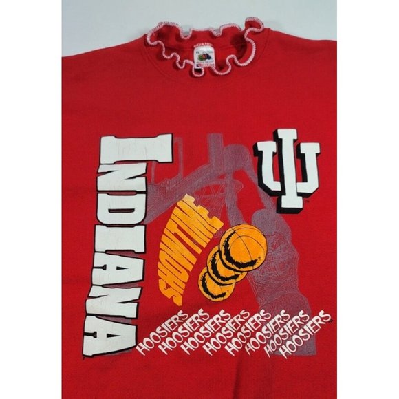 Vintage Indiana University IU Hoosiers  crewneck sweatshirt Size XL Made In Usa - Picture 2 of 7